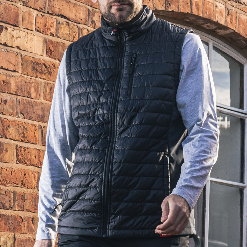 Padded Bodywarmer - Black/Grey - Medium