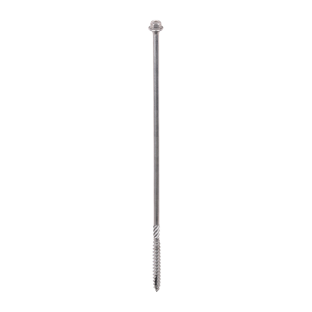 6.7 x 250 In-Dex Timber Screw HEX A4 Stainless Steel