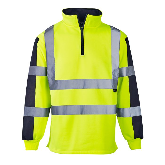 Hi Vis Two Tone Rugby Shirt - Yellow - XLarge