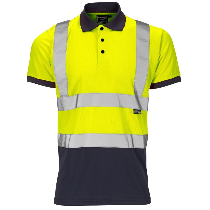 Hi Vis Two Tone Yellow/ Navy Polo Shirt - 4XLarge