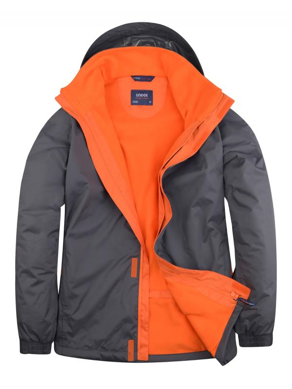 Deluxe Outdoor Jacket - Deep Grey/ Fiery Orange - Small